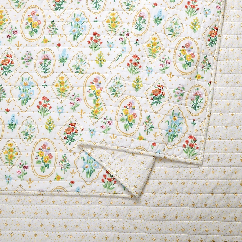 Makers Collective Floral Wallpaper Reversible Quilt Set