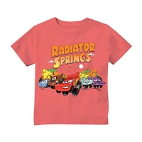 Toddler Boys Crew Neck Short Sleeve Regular Fit Cars Graphic T-Shirt