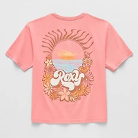 Roxy Big Kid Girls Crew Neck Short Sleeve Regular Fit Graphic T-Shirt