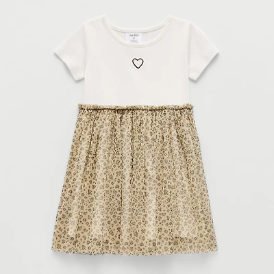 Okie Dokie Toddler & Little Girls Short Sleeve Tutu Dress