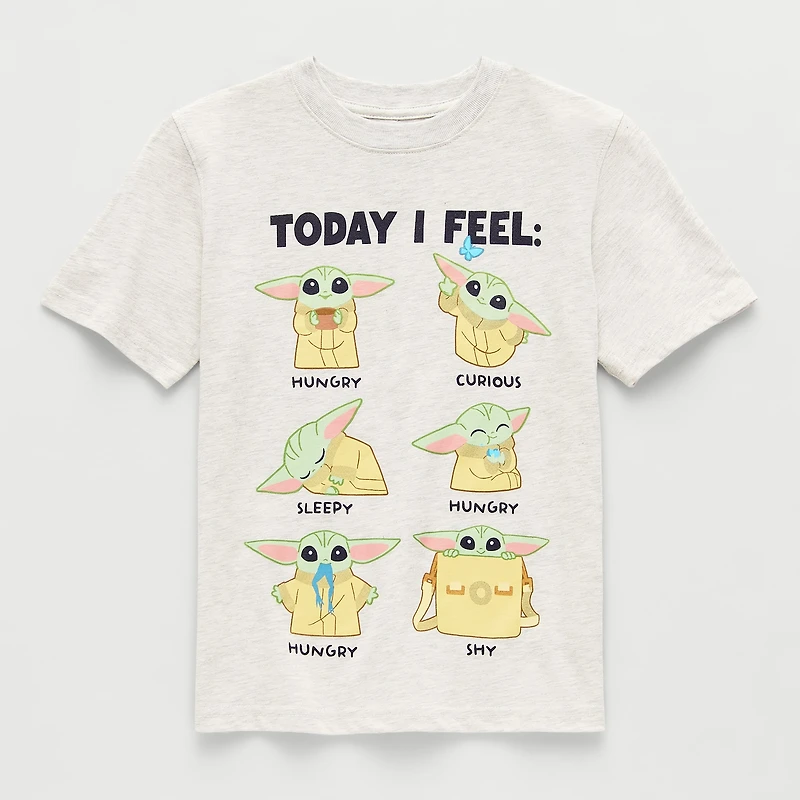 Disney Collection Boys Round Neck Short Sleeve Classic Fit Star Wars Graphic T-Shirt