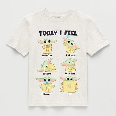 Disney Collection Boys Round Neck Short Sleeve Classic Fit Star Wars Graphic T-Shirt