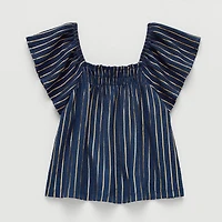 Thereabouts Little & Big Kid Girls Square Neck Short Sleeve Blouse
