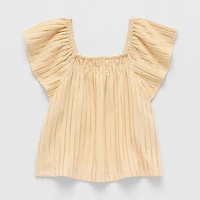 Thereabouts Little & Big Kid Girls Square Neck Short Sleeve Blouse