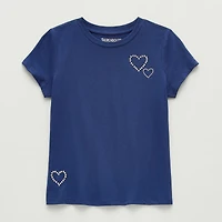 Thereabouts Little & Big Kid Girls Round Neck Short Sleeve T-Shirt