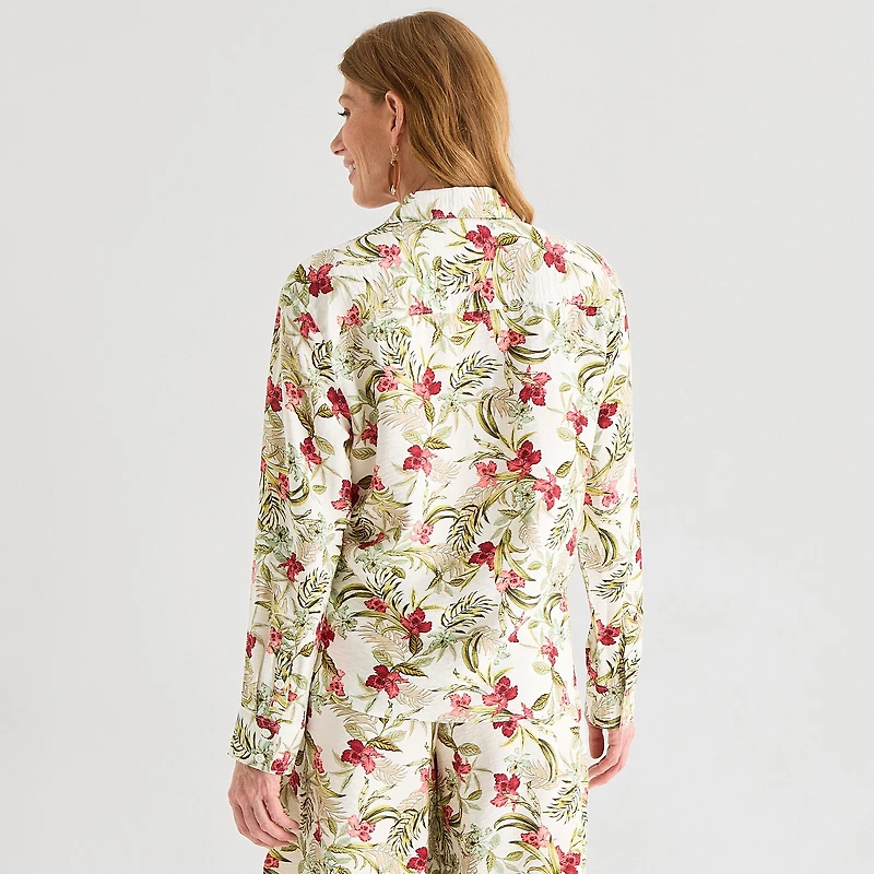 Liz Claiborne Womens Long Sleeve Blouse