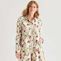 Liz Claiborne Womens Long Sleeve Blouse