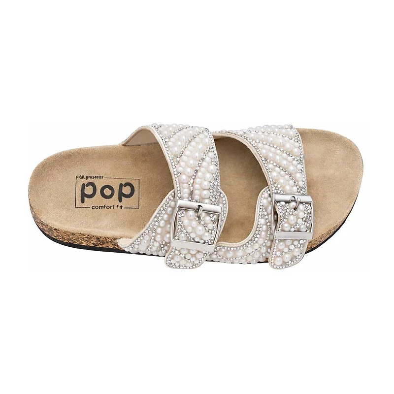 Pop Dhyana Womens Adjustable Strap Footbed Sandals