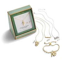 Footnotes Mama Womens White Cubic Zirconia 14K Gold Over Brass Butterfly Flower Bolo Bracelet