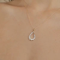 Floating Diamonds (F, Vs2) Womens 1 CT. T.W. Lab Grown White Diamond 14K Gold 18 Inch Pendant Necklace