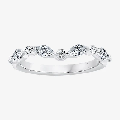 Grown Gorgeous (F / Vs2) Womens 5/8 CT. T.W. Lab White Diamond 14K Gold Marquise Wedding Band