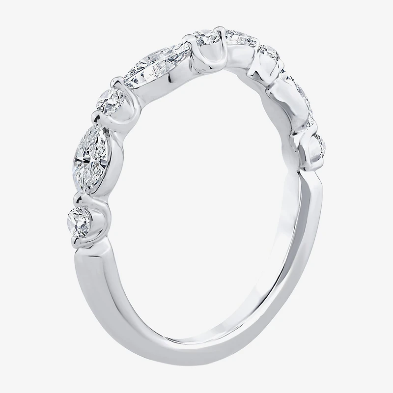 Grown Gorgeous (F / Vs2) Womens 5/8 CT. T.W. Lab White Diamond 14K Gold Marquise Wedding Band