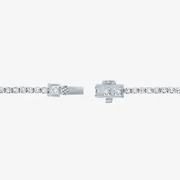 G-H / Si2-I1) Womens 1 CT. T.W. Lab Grown White Diamond Pure Silver Over Brass 7.25 Inch Tennis Bracelet