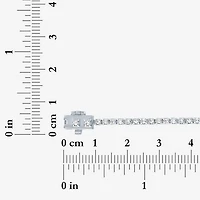 G-H / Si2-I1) Womens 1 CT. T.W. Lab Grown White Diamond Pure Silver Over Brass 7.25 Inch Tennis Bracelet