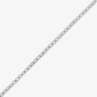 G-H / Si2-I1) Womens 1 CT. T.W. Lab Grown White Diamond Pure Silver Over Brass 7.25 Inch Tennis Bracelet