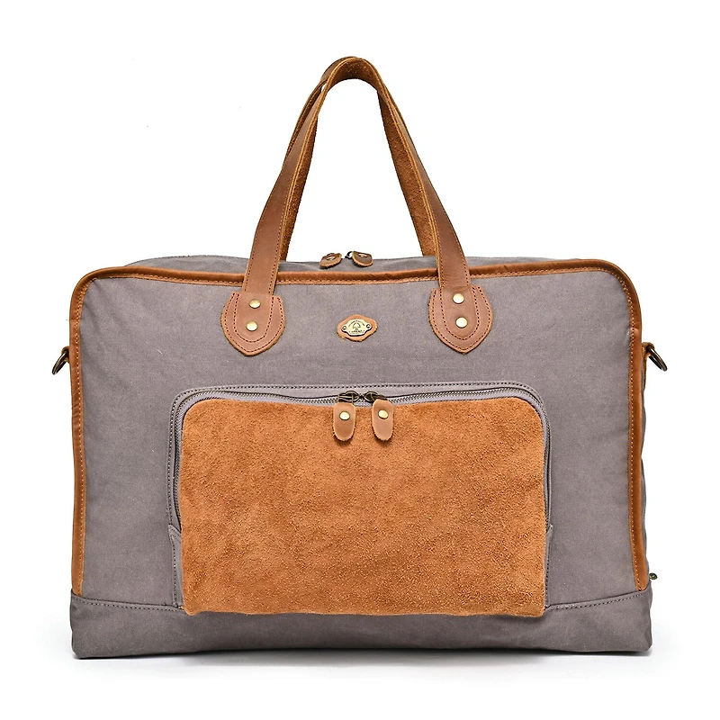TSD Brand Valley Oak Convertible Weekender Duffel Bag