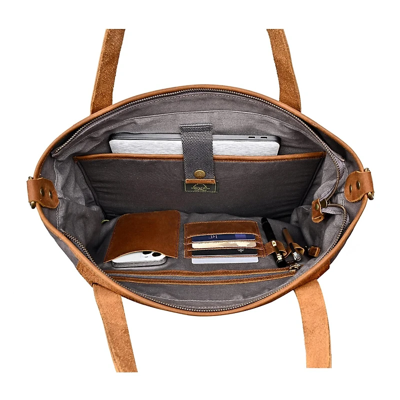 TSD Brand Valley Oak Convertible Travel Tote