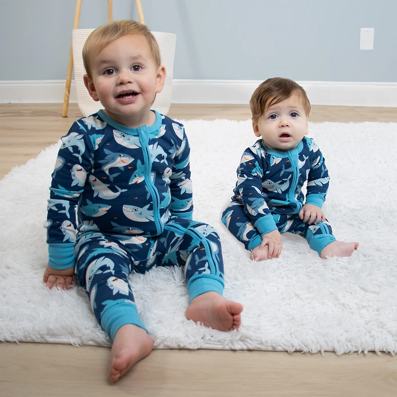 The Peanutshell Boys Scoop Neck Long Sleeve 2-pc. One Piece Pajama