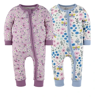 The Peanutshell Girls Scoop Neck Long Sleeve 2-pc. One Piece Pajama