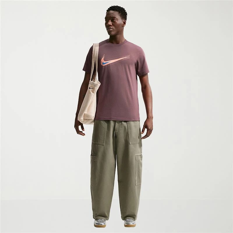 Nike Swoosh Mens Crew Neck Short Sleeve Classic Fit Graphic T-Shirt