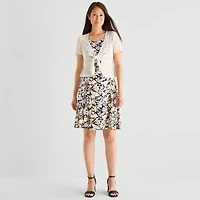 Perceptions Womens Floral Jacket Dress