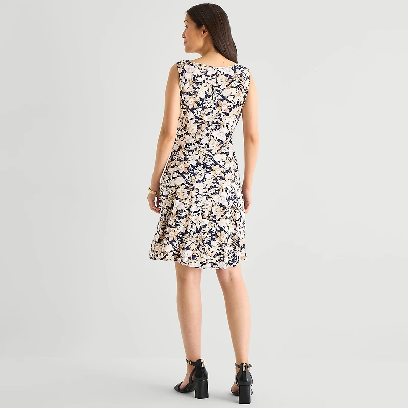 Perceptions Womens Floral Jacket Dress