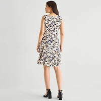 Perceptions Womens Floral Jacket Dress