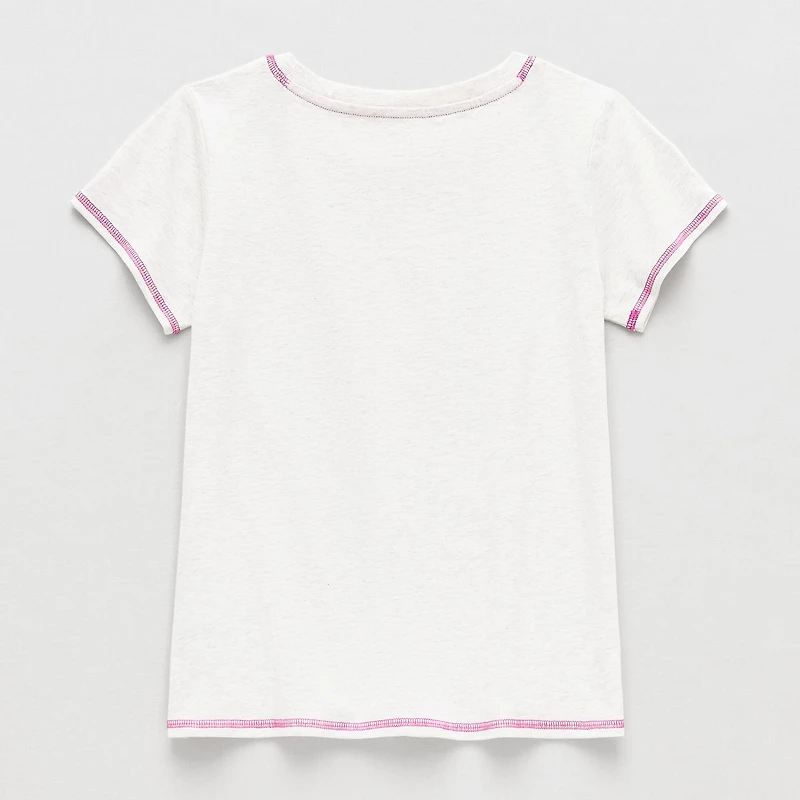Little & Big Kid Girls Crew Neck Short Sleeve Regular Fit LEGO Graphic T-Shirt