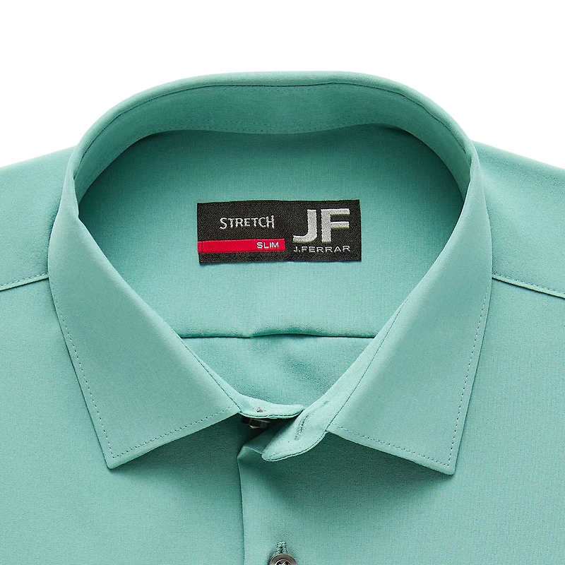 J. Ferrar 360 Stretch Performance Mens Slim Fit Fabric Long Sleeve Dress Shirt