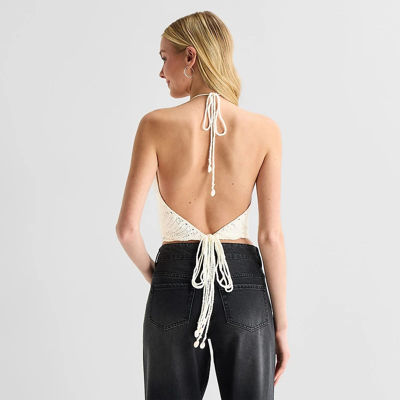 Forever 21 Womens Juniors Halter Neck Sleeveless Tank Top