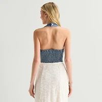 Arizona Womens Juniors Halter Neck Sleeveless Vest