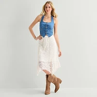 Arizona Womens Juniors Halter Neck Sleeveless Vest
