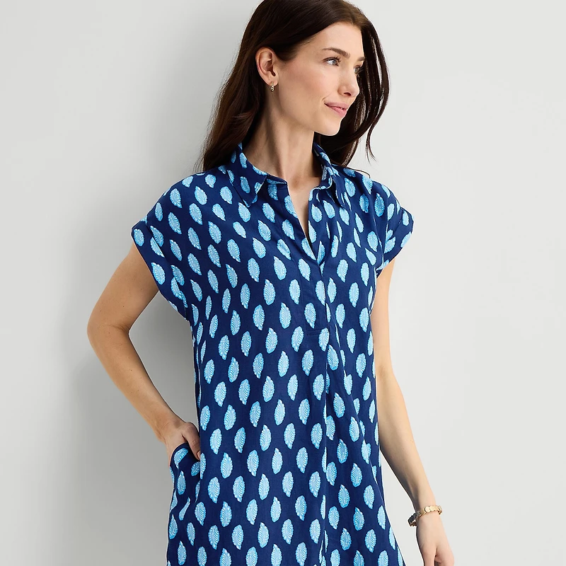 St. John's Bay Womens Short Sleeve Striped Sheath Dress