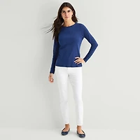 St. John's Bay Womens Crew Neck Long Sleeve T-Shirt
