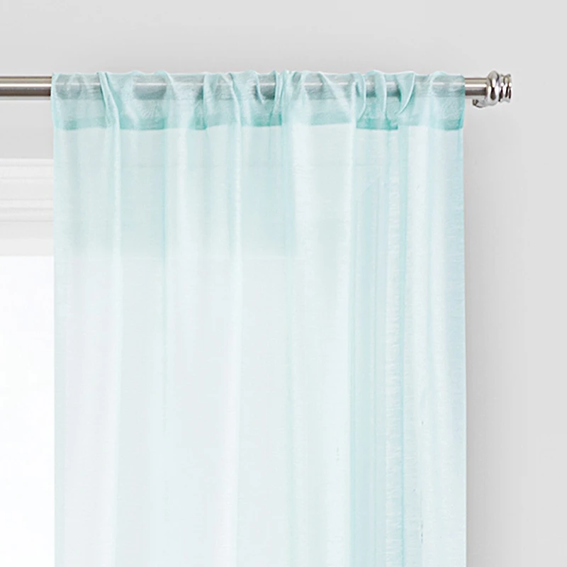 Vue Textured Voile Rod Pocket Sheer Set of 2 Curtain Panel