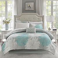Madison Park Essentials Caldwell Floral Complete Bedding Set with Sheets