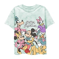 Disney Collection Little & Big Kid Girls Crew Neck Short Sleeve Regular Fit Daisy Duck Donald Goofy Graphic T-Shirt