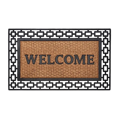 Achim Wrought Iron Welcome Coir 18"X30" Doormat