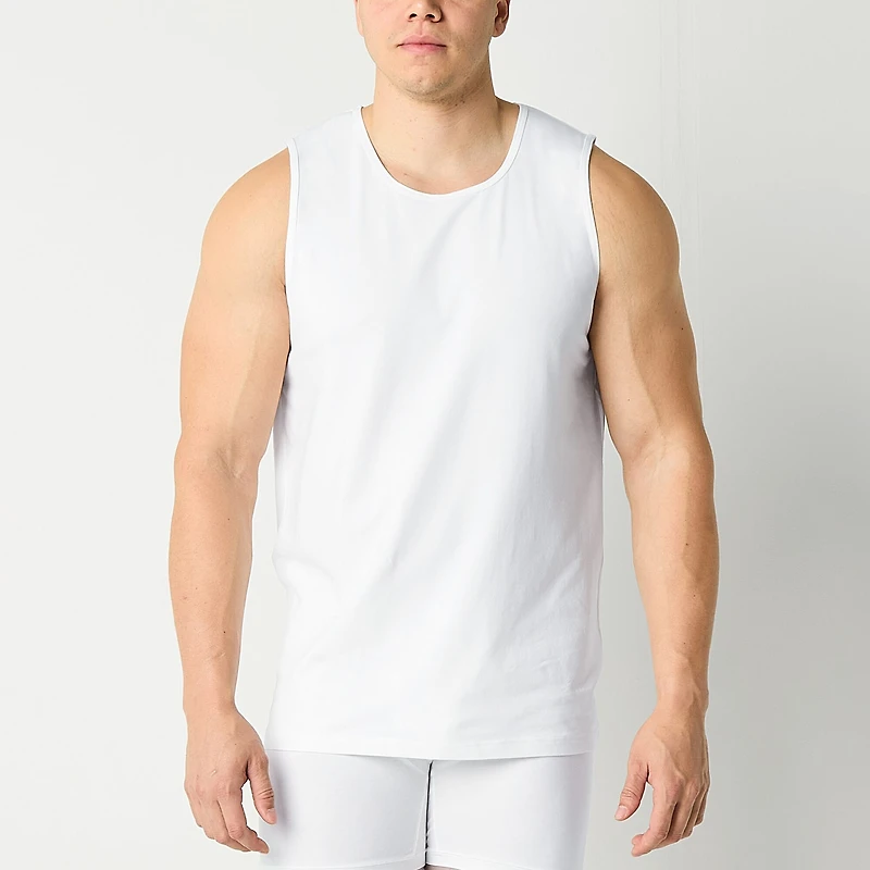 Shaquille O'Neal XLG™ Activated Cooling Mens Crew Neck Sleeveless 3 Pack Tall Tank