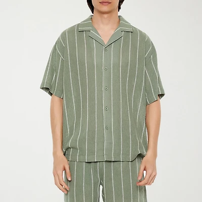 Forever 21 Mens Short Sleeve Regular Fit Button-Down Shirt
