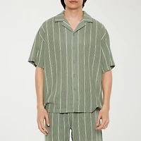 Forever 21 Mens Short Sleeve Regular Fit Button-Down Shirt