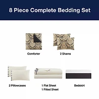 Broadhaven Kent 8-pc. Reversible Complete Bedding Set with Sheets