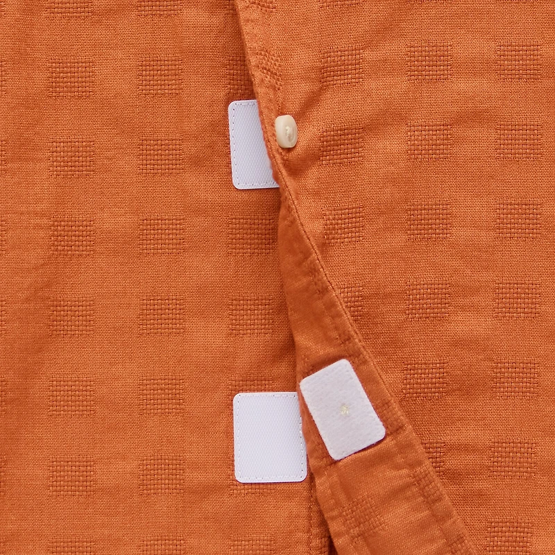 mutual weave Mens Easy-on + Easy-off Short Sleeve Adaptive Camp Shirt