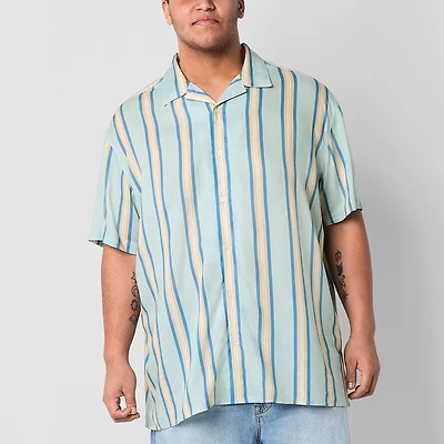 Arizona Mens Short Sleeve Big and Tall Camp Shirt