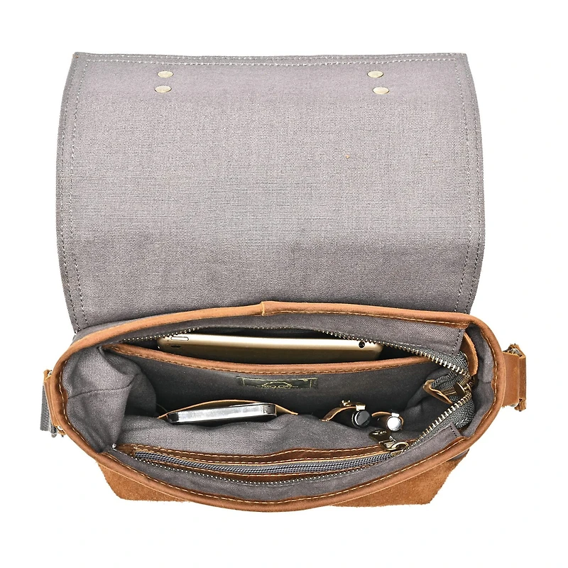 TSD Brand Valley Oak Crossbody Bag