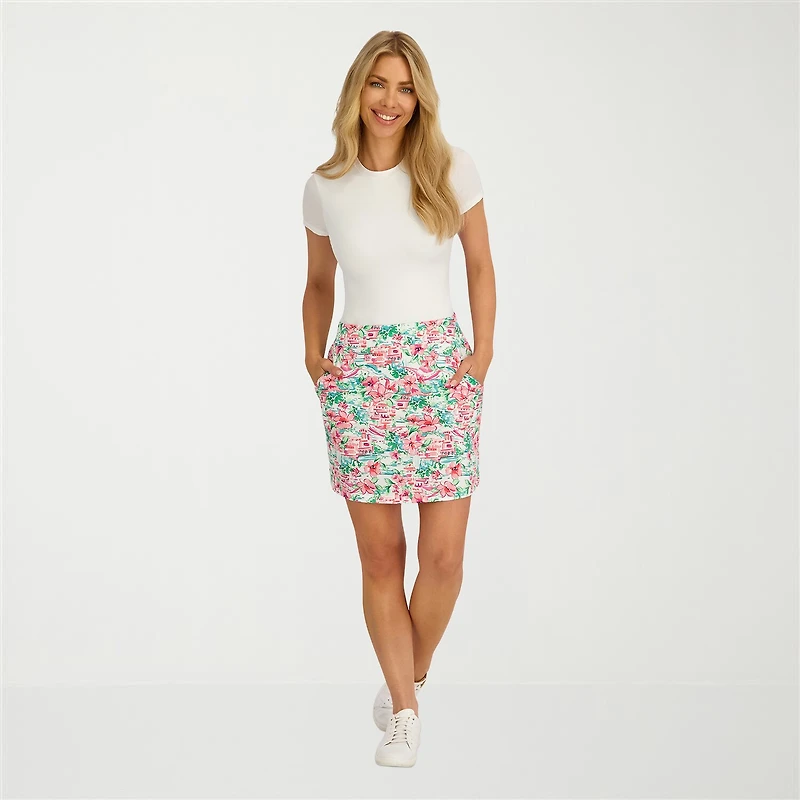 Stella Parker Womens Toile Knit Skirt Swimsuit Cover-Up