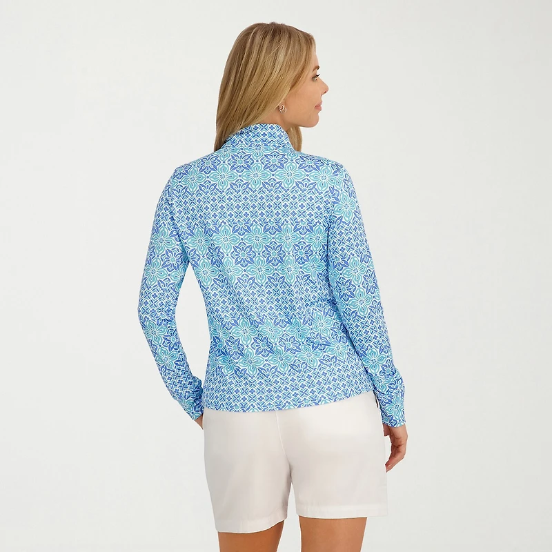 Stella Parker Medallion Swimsuit Cover-Up Tops