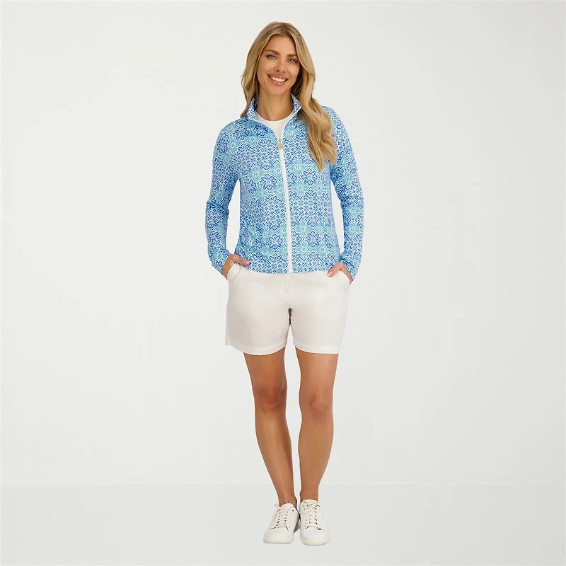 Stella Parker Medallion Swimsuit Cover-Up Tops