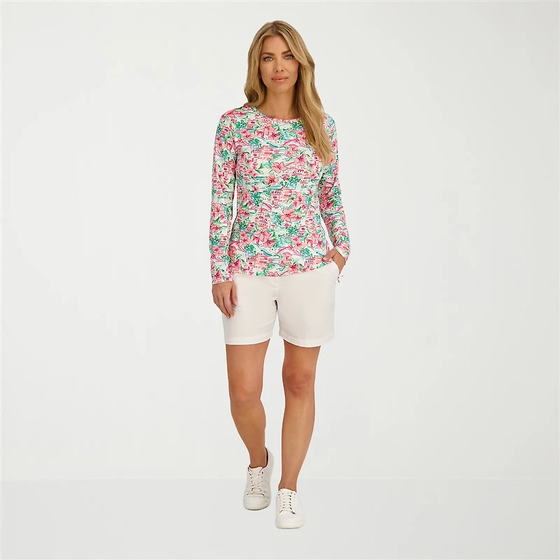 Stella Parker Toile Swimsuit Cover-Up Tops
