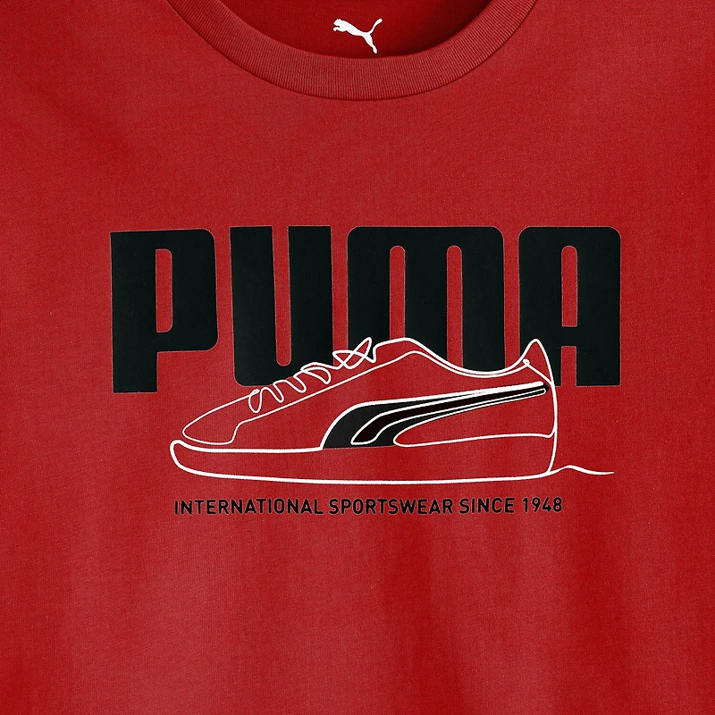 PUMA Big Kid Boys Crew Neck Short Sleeve Regular Fit Graphic T-Shirt
